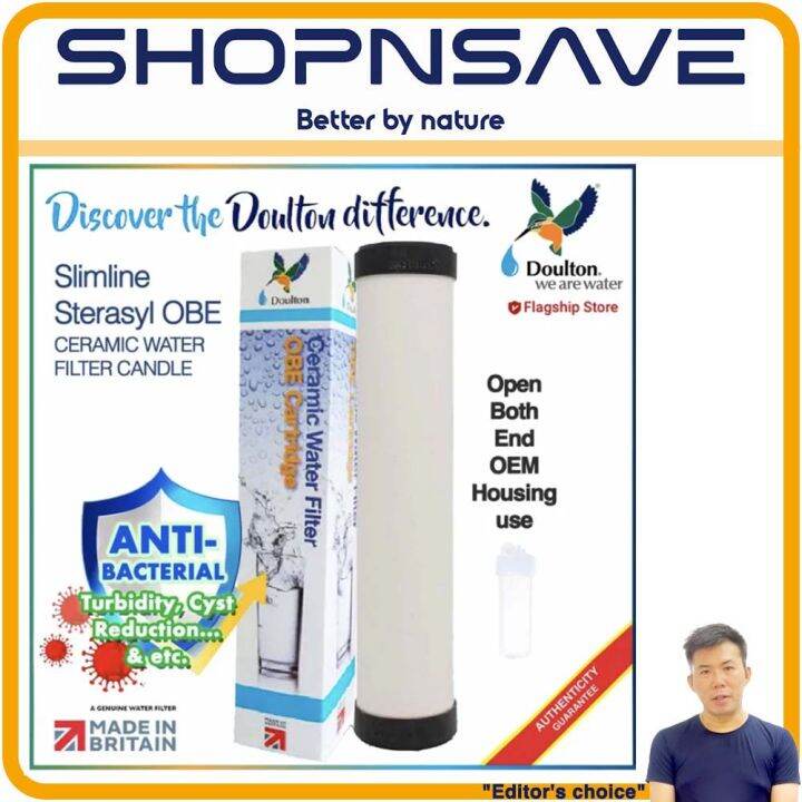 Doulton Slimline Sterasyl OBE Ceramic Water Filter Candle (Anti