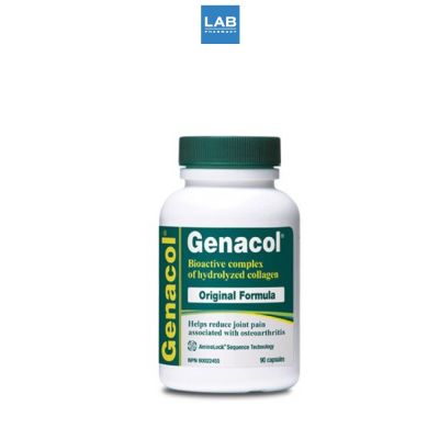 Genacol 400 mg. 90s - เจนาคอล ผลิตภัณฑ์คอลลาเจนสำหรับผู้ที่มีปัญหาข้อเข่า 1 กระปุก 90 แคปซูล