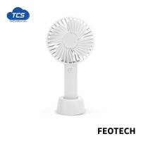 FEOTECH Mini Fan พัดลมพกพาขนาดเล็ก รุ่น M-01 พัดลม USB พัดลมตั้งโต๊ะขนาดเล็ก usb ชาร์จแบบพกพา พัดลมมือถือ สีขาว มีฐานตั้งได้