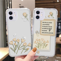 เคสไอโฟน 13 for iPhone 14 Pro 14 Pro Max 14 13 Pro Max 13 Pro 12 11 Pro Max เคส i phone 11 14 Plus X XS SE 2022 SE 2020 8 Plus XR XS Max เคสไอโฟน 7 plus เบาะลมป้องกันการตกขนาดเล็กดอกไม้สดเคส iPhone