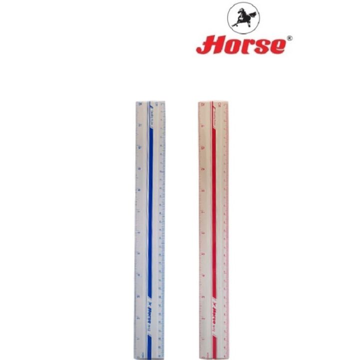horseตราม้า-ไม้บรรทัดพลาสติก-ขนาด12-นิ้วh-12-คละสี-จำนวน-12-อัน