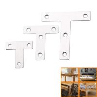 ✢❦❄ 5Pcs Stainless Steel Corner Brackets T Style Plain Angle Bracket Board Support Furniture Hardware