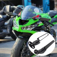 หมุนได้ปีกลมกระจกรถจักรยานยนต์ปรับได้สำหรับ Kawasaki NINJA 250 ZX6R ZX636 ZX10R ZX9R ZX12R ZX14R