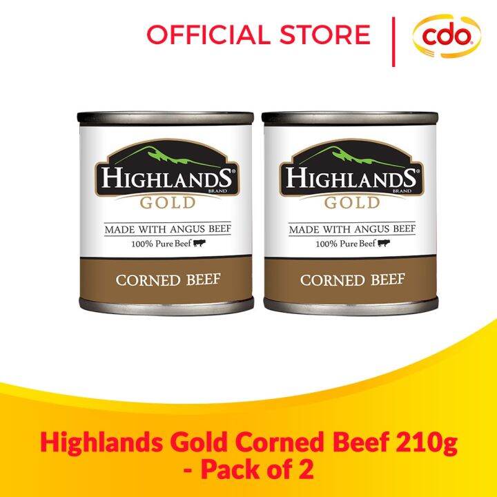 Highlands Gold Corned Beef 210g x 2 (GOLD BAR) | Lazada PH