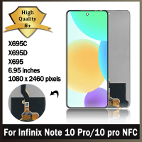 ต้นฉบับสำหรับ Infinix Note 10 Pro X695แอลซีดี X695D หน้าจอ X695C อะไหล่หน้าจอสัมผัส