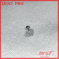 Qcici Zircon Star Heart Ear กระดูกเล็บผู้หญิงหญิงสาวต่างหูตุ้มหูปาร์ตี้ของขวัญเครื่องประดับที่ดีใหม่