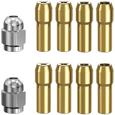 10Pcs Brass Collet for Dremel,Replacement 4485 Quick Change Rotary Drill Nut Tool Set 0.8/1.2/1.5/1.8/ 2.0/2.4/3.0/3.2mm