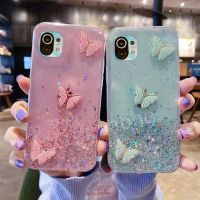 【Sell Well】FDD เคสโทรศัพท์ Xiaomi 11 Lite 5G NE ผีเสื้อนุ่มใส Bling Glitter Xiaomi11 Cover