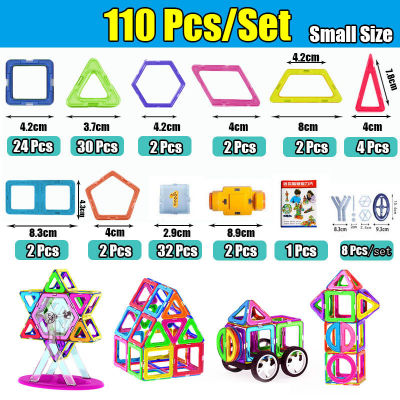 DIY Mini Size Magnetic Designer Construction Set Model Building Toy Magnets Magnetic Blocks Educational Toys For Children Gifts