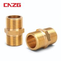 Brass Pipe Hex Nipple Fitting Quick Adapter 1/8 1/4 3/8 1/2 3/4 1 BSP Male Thread Water oil and gas Connector