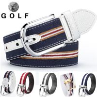 ✁ Golf belt mens genuine leather womens sports versatile canvas casual belt mens fashion belt Korean style pants belt