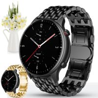 [HOT CHALIUIUILILXWE 607] สำหรับ Huami Amazfit GTR 2 47Mm Stratos 3 2สายรัดข้อมือสเตนเลสสายเหล็กโลหะ22Mm สายรัดข้อมือเกล็ดมังกร Gtr2สายนาฬิกาข้อมือ