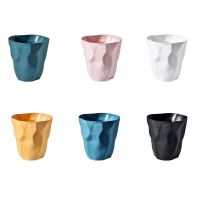 Nordic Irregular Trash Can Modern Solid Color Plastic Garbage Rubbish Bin Food Waste Basket Basin Bucket Flower Pot Bag Accessories