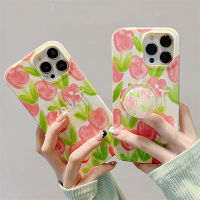 เคสโทรศัพท์ภาพวาดสีน้ำมันทิวลิปกันการตกกระแทกสำหรับ iPhone 11/12/13/11Pro Max/12Pro/12Pro Max/ 13Pro/13Pro Max มือถือในทางปฏิบัติ Zesc007