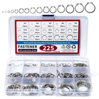 【YF】 225PCS External Retaining Rings Snap Assortment kit 304 Stainless Steel Circlip C-Clips set