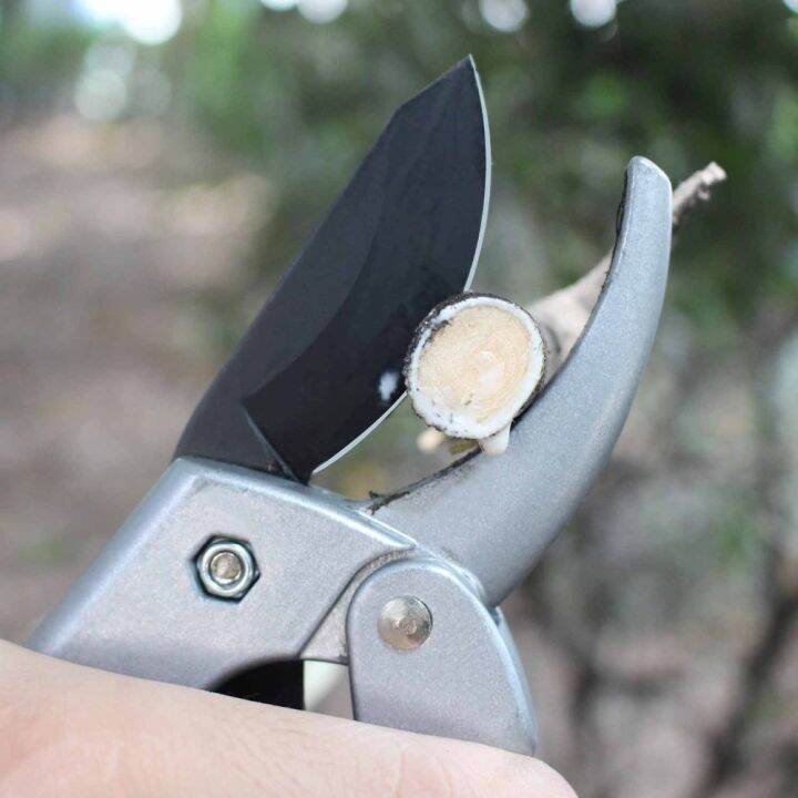 8inch-power-drive-ratchet-anvil-pruning-shears-garden-tools-ratcheting-hand-secateurs-tree-pruners-razor-sharp-garden-scissors