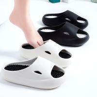 2023 Thick Platform Slippers Outdoor Soft Sole Couple Slides Shoes Woman Non Flip Flops Beach Sandals