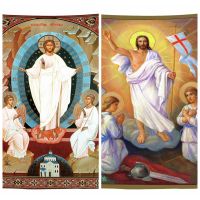 【cw】Russian Orthodox Catholic Easter Icon Resurrection Of Christ Jesus Angels Sacred Traditional Tapestry By Ho Me Lili Home Decor