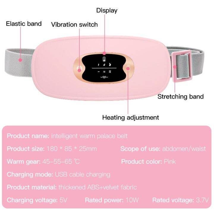 smart-warm-palace-belt-menstrual-heating-pad-waist-hot-compress-period-cramps-massager-back-abdominal-menstrual-relief-pain-pad