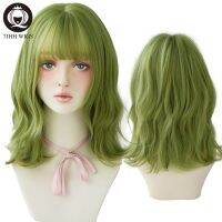 【jw】☞☂  7JHH WIGS Deep Wig With Bangs Delicate Resistant Synthetic Mid-length Female