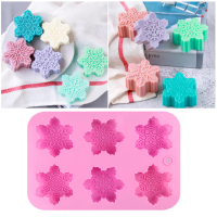 6 Companies 3D Aromatic Plaster Candle Resin Snow Silicone Handmade Snowflake Mould Soap