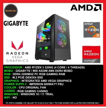 RYZEN 3-3200G, VEGA 8, 16GB