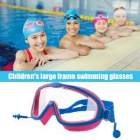 Kids Swimming Goggles with Earplugs Adjustable Waterproof Eyewear Anti-Fog Gear Underwater Swimming Glasses for Boys Girls Divin