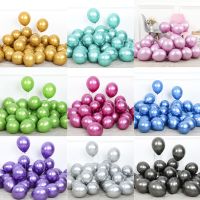 【DT】hot！ 12inch Metallic Birthday Balloons 10/20/30pcs Gold Metal Globos Anniversary for Baby Shower Wedding De