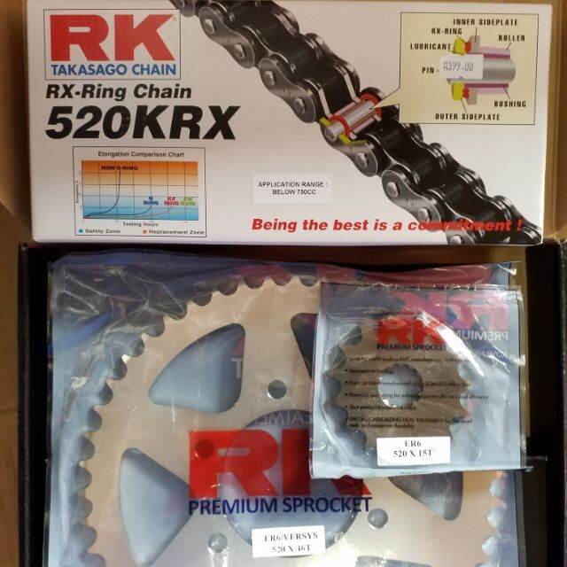 Rk Takasago Sprocket Set Kawasaki Er6 Versys 650 Lazada 4360