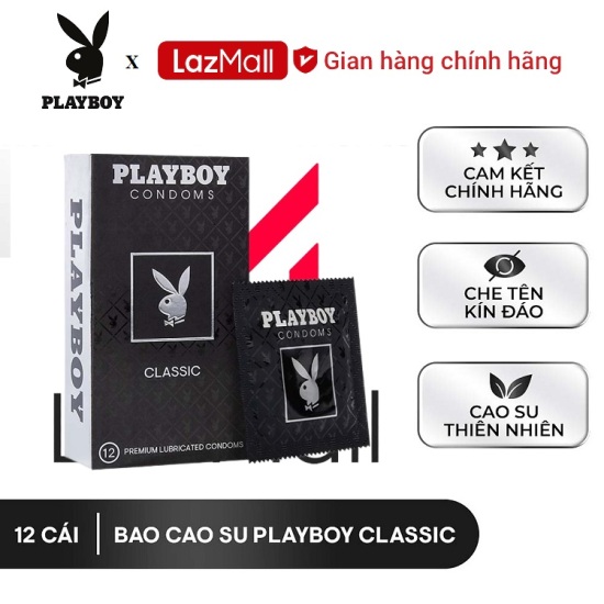 Playboy  bao cao su playboy classic 12 bao. - ảnh sản phẩm 1