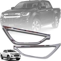 ครอบไฟหน้า กันรอยไฟหน้า รุ่น อิซูซุ ดีแม็กซ์ ISUZU D-MAX DMAX ปี 2019 - 2020 โครเมี่ยม 2 ชิ้น