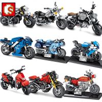 【September】 Sembo Speed Champions Motorcycle Motorbike Building Blocks DIY Model Racer Brick Toy Mountain Moto Bike Technique City Motocross