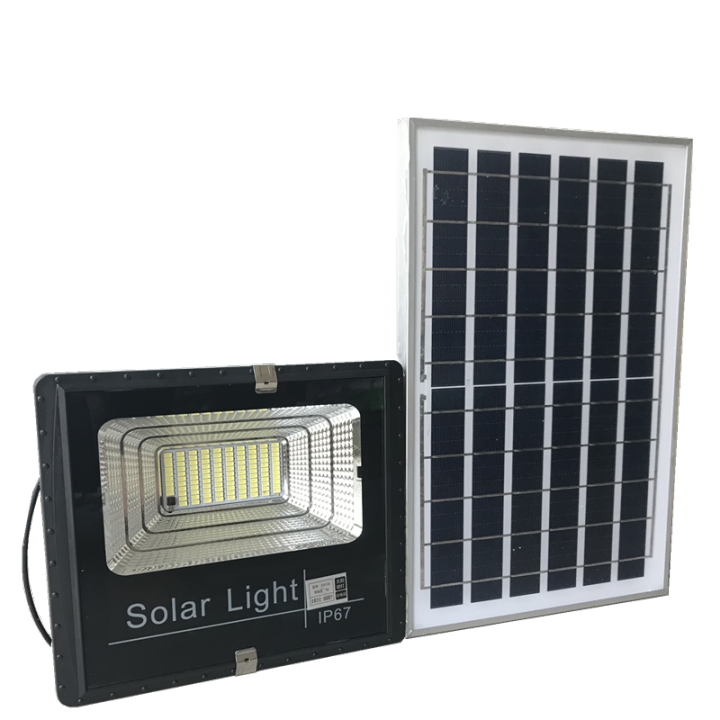 first-lightโซลาเซลล์-solar-lightsolar-lights-ไฟสปอตไลท์-กันน้ำ-ไฟ-solar-cell-65w-แสงสีขาว-ใช้พลังงานแสงอาทิตย์-โซลาเซลล์-outdoor-waterproof-remote-control-light-การควบคุมระยะไกลไฟสปอตไลท์-กันน้ำ-ip67