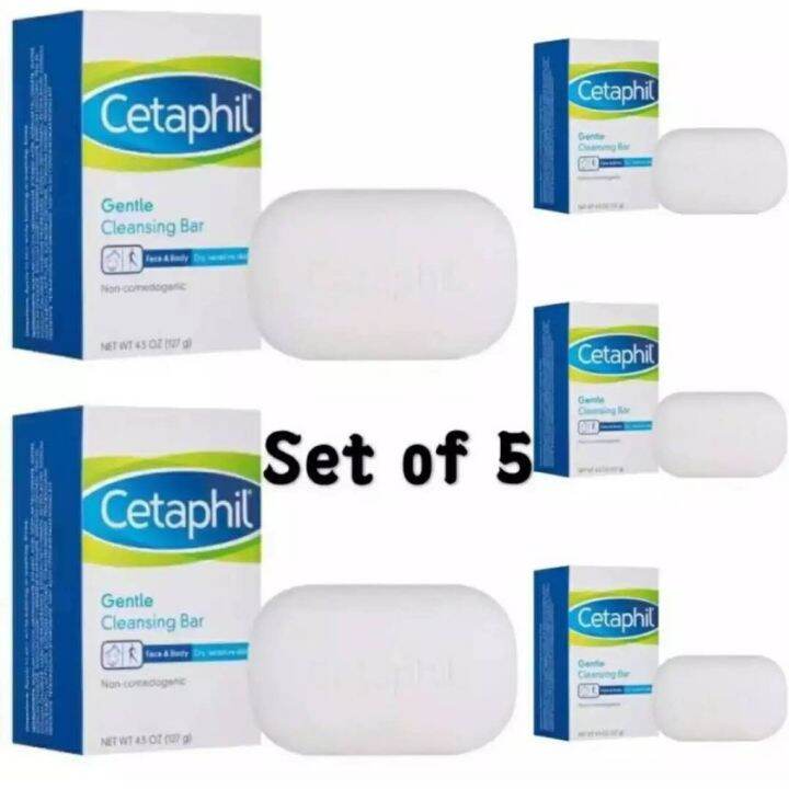 Set Of Cetaphil Gentle Cleansing Antibacterial Soap Bar G Lazada Ph