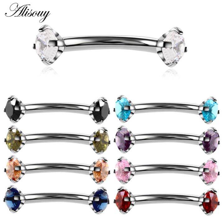 alisouy-1pc-316l-stainless-steel-eyebrow-barbell-piercing-earrings-cubic-zirconia-helix-ring-labret-lip-piercing-eyebrow-jewelry