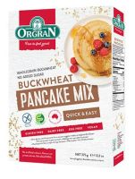 ORGRAN Buckwheat Pancake Mix 375g. ออร์แกรน บัควีท แพนเค้กมิกซ์ แป้งสำหรับทำแพนเค้ก 375กรัม