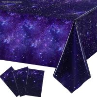 ◘♤ Starry Sky Theme Disposable Tablecloth Outer Space Star Table Cloth Happy Birthday Party Decor Kids Andults Galaxy Table Cover