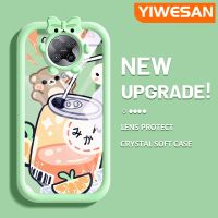 YIWESAN เคสสำหรับ Xiaomi Poco F2 Pro Redmi K30 Pro เคสซูมได้การ์ตูนหมีฤดูร้อนกล้องมอนสเตอร์ตัวน้อยน่ารักนิ่มสำหรับเลนส์เคสโทรศัพท์แบบใสปลอกซิลิโคนเคสป้องกันความคิดสร้างสรรค์โปร่งใสกันกระแทก