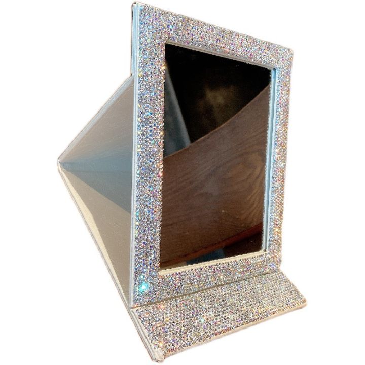 dormitory-desktop-folding-mirror-portable-folding-mirror-diamond-encrusted-folding-mirror-glitter-folding-mirror-hd-folding-mirror