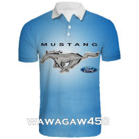 hot！ 2022 New Mustang Logo Summer Mens Polo Shirt Short Sleeve Casual Mens Sports Sweatshirt Pullover T-shirt 02