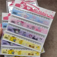 15cm Sanrio Ruler Kawaii Cartoon Cinnamoroll Cute My Melody Kuromi Ins Art Ruler Student Stationery