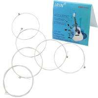 【Quality】 IRIN A104สายเครื่องดนตรีสเตนเลสชุบเงิน,ชุดเปลี่ยนสายสำหรับกีต้าร์อะคูสติกขนาด0.010-0.047นิ้ว