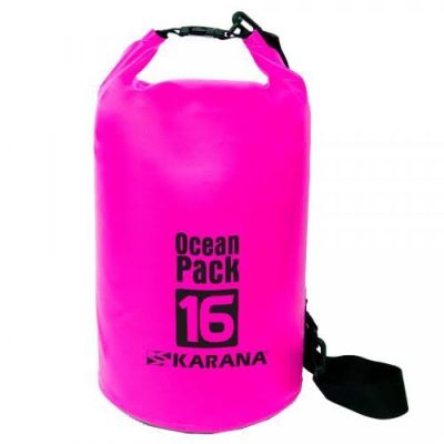 ถุงกันน้ำ Ocean Pack 16 ลิตร สีชมพูหวานสดใส ใช้ลุยป่าไม่ต้องกลัวของเปียก ทั้งกล้อง GoPro กระเป๋าเงิน เอกสาร กันน้ำ 100%