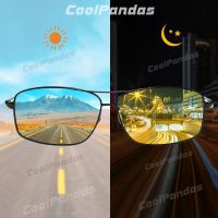 CoolPandas kacamata hitam photoromik aluminium Pria Wanita kacamata hitam terpolarisasi bunglon antisilau siang malam mengemudi Oculos de sol