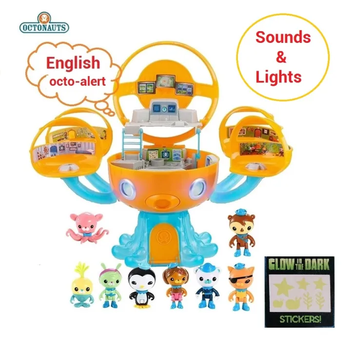 The Octonauts Octopod Adventure Playset English Octo-Alert Sounds Lights  Toys Barnacles Kwazii Action Figure Doll Kids Gift | Lazada PH