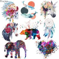 【YF】♀  Prajna Transfer Vinyl Colorful Animals Iron-On Transfers Clothing Thermal Stickers