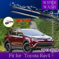 ใบมีดไม้เช็ดรถสำหรับโตโยต้า Rav4 XA40 2013 ~ 2018 RAV 4 40กระจกหน้าที่ปัดน้ำฝนอุปกรณ์เสริมรถยนต์2014 2015 2016 2017