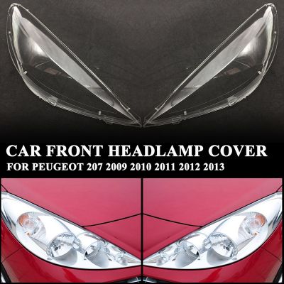 Car Front Headlight Cover, for Peugeot 207 2009 2010 2011 2012 2013 Waterproof Headlight Shell Cover
