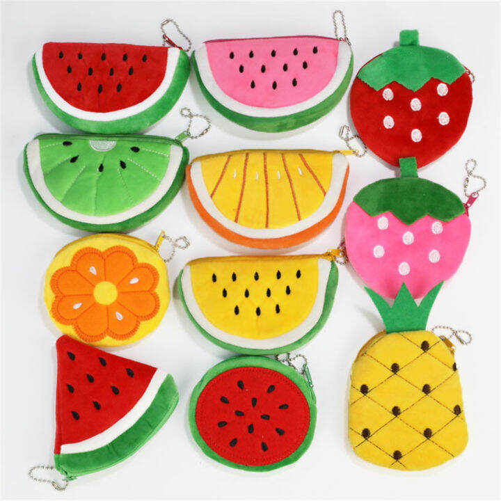 zipper-coin-wallet-for-girls-coin-purse-for-women-fruit-wallet-lovely-plush-key-bag-watermelon-coin-purse