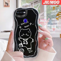 เคส JIUMOO สำหรับ OPPO R17 R15 Pro เคสหมีสุขสันต์ลายการ์ตูนใหม่เคสมือถือใสเนื้อครีมขอบแบบใสป้องกันเลนส์กล้องเคสซิลิโคนนิ่ม